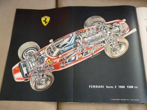 Ferrari 1960 formula 2 1500 c.c. James Allington Colour Cutaway Poster Foldout. Fine condition!